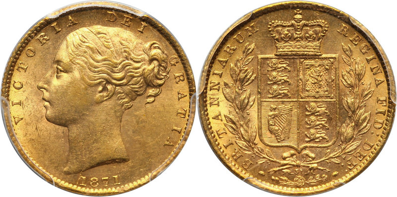 Great Britain, Victoria, Sovereign 1871, die number 31
Wielka Brytania, Wiktori...