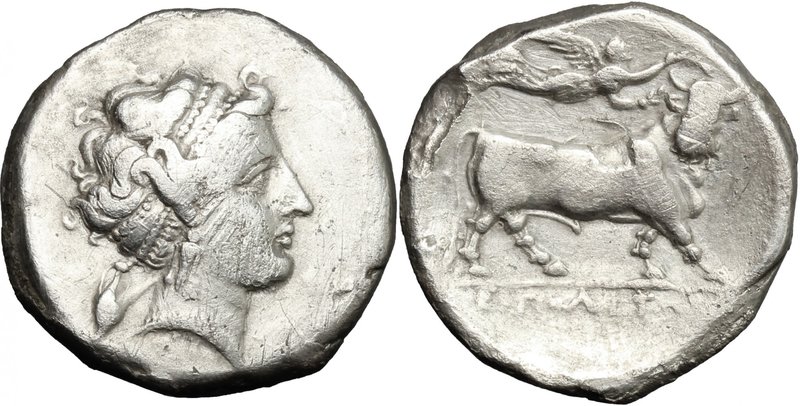 Greek Italy. Central and Southern Campania, Neapolis. AR Didrachm, c. 300-275 BC...