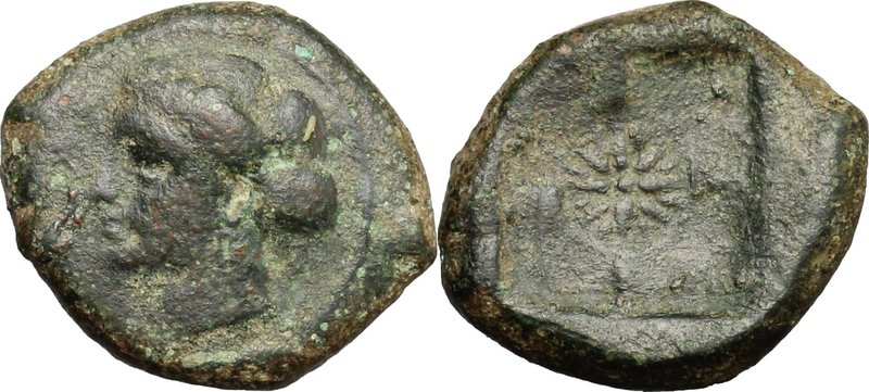 Sicily. Syracuse. Second Democracy (466-405 BC). AE 18mm, 410-405 BC. D/ Head of...
