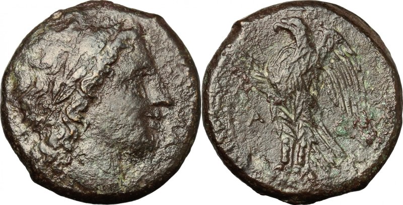 Sicily. Syracuse. Hiketas (287-278 BC). AE 21mm. D/ Head of Zeus Hellanios right...