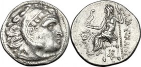 Continental Greece. Kings of Thrace. Lysimachos (305-281 BC). AR Drachm, in the name and types of Alexander III of Macedon, Kolophon, Ionia, mint, 301...