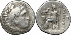 Greek Asia. Kings of Thrace. Lysimachos (305-281 BC). AR Drachm, Ionia, Magnesia ad Maeandrum, Ionia mint, 305-281 BC. D/ Head of Heracles right, wear...