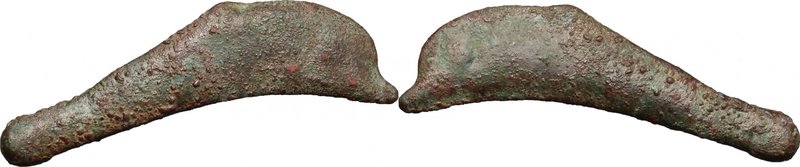 Continental Greece. Skythia, Olbia. AE Cast dolphin, late 5th-4th century BC. BM...
