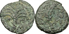 Greek Asia. Judaea, Jerusalem. M. Ambibulus (9-12). AE Prutah, 9-12. D/ Palm tree. R/ Corn-ear. GIC 5607. AE. g. 2.19 mm. 16.00 Green patina. About VF...