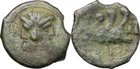 C. Vibius C. f. Pansa. AE As, 90 BC. D/ Head of Janus, laureate. R/ Three prows right; to right, caps of the Dioscuri. Cr. 342/7. AE. g. 9.39 mm. 29.0...