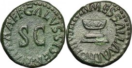 Augustus (27 BC - 14 AD). AE Quadrans, 5 BC. D/ Large SC surrounded by legend. R/ Garlanded altar. RIC (2nd ed.) 453. AE. g. 3.11 mm. 16.00 Dark green...