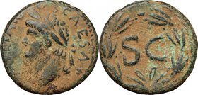 Nero (54-68). AE 21mm, Syria, Antioch mint, 65-66. D/ Head right left, laureate. R/ SC in laurel wreath. RPC 4298. AE. g. 7.22 mm. 21.00 Rosty-brown p...