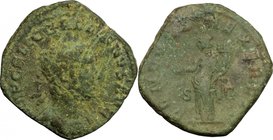 Gallienus (253-268). AE Sestertius, 254-255. D/ Bust right, laureate, draped on left shoulder. R/ Concordia standing left, holding patera and double c...