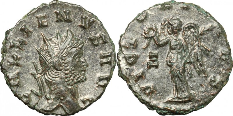 Gallienus (253-268). BI Antoninianus, 260-268. D/ Head right, radiate. R/ Victor...