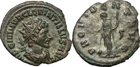Quintillus (270 AD). BI Antoninianus, 270 AD. D/ Bust right, radiate, draped, cuirassed. R/ Providentia standing left, holding baton and cornucopiae; ...