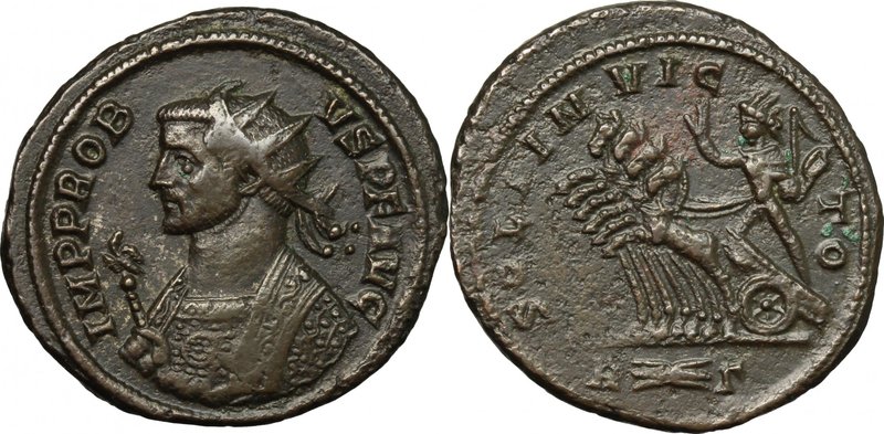 Probus (276-282). BI Antoninianus, 276-282. D/ Bust left, radiate, wearing imper...