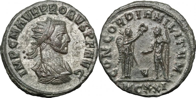 Probus (276-282). BI Antoninianus, Cyzicus mint, 276-282. D/ Bust right, radiate...