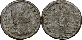 Galeria Valeria, wife of Galerius (died 315 AD). AE Follis, Heraclea mint, 309-310. D/ Bust right, diademed, draped. R/ Venus standing facing, head le...