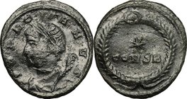 Constantine I (307-337). AE 14mm, Constantinople mint, 330 AD. D/ Bust of Genius Populi Romani left, laureate, draped, holding cornucopiae on left sho...