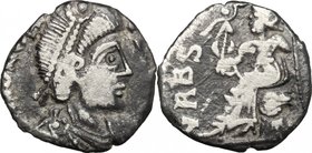 Vandals in North Africa. Gaiseric to Huneric, 470 - 480. AR Siliqua, in the name of Honorius, pseudo-Ravenna mint in Carthage. D/ Bust right, diademed...