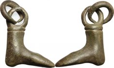 Bronze pendant in the shape of foot.
 Celtic, 4th-2nd century BC.
 18 x 27 mm.