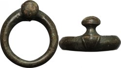 Bronze belt ring buckle.
 Celtic world, III-II century BC.
 30 x 26 mm.