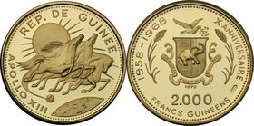 Guinea. AV 2000 Francs 1970. KM 30. AV. g. 7.88 mm. 23.00 UNC.