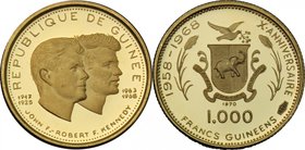 Guinea. AV 1000 Francs 1970. KM 17. AV. g. 4.03 mm. 18.00 UNC.