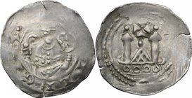 Italy. Aquileia. AR Friesacher Pfennig, 1150-1200. CNA C s 6. AR. g. 1.26 mm. 21.00 Imitation of the Eriacensis-type. About VF.