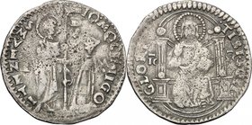 Italy. Venice. Giovanni Mocenigo (1478-1485). AR Marcello o mezza lira. CNI 12. AR. g. 3.08 mm. 27.00 Toned. About VF.