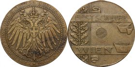 Austria. Franz Joseph (1848-1916). AE Medal, 1898. D/ Imperial eagle. R/ Oak-branch and ribbon. Hauser 5217a. AE. g. 19.60 mm. 37.00 Without the origi...