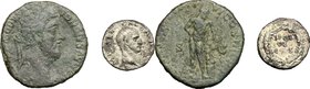 Roman Empire. Multiple lot of two (2) unclassified coins: AR Denarius of Galba and AE Sestertius of Commodus. AR/AE. Good F:About VF.
