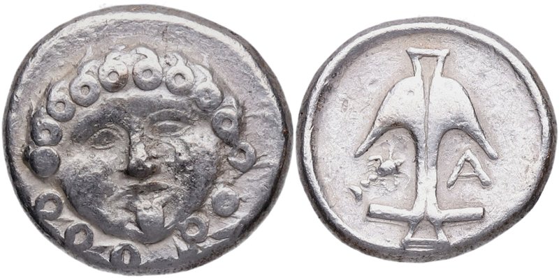 450-400 aC. Tracia. Apolonia Pontika (450-400 aC). Dracma. Ag 2,85 g. MBC+. Est....