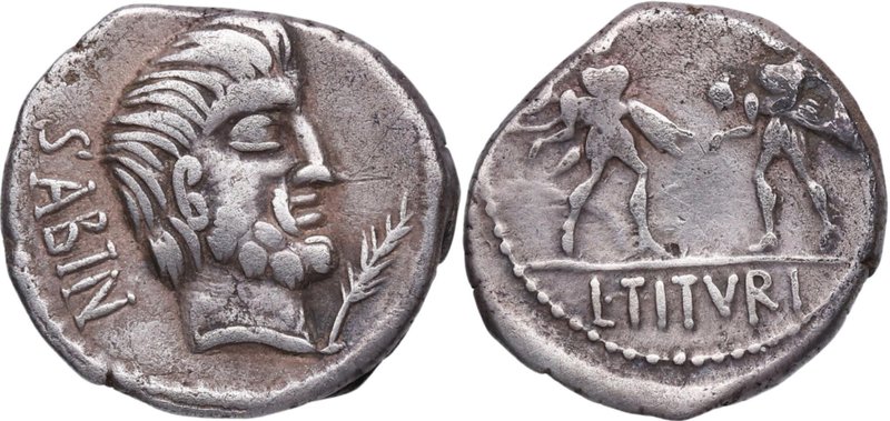 89 aC. Familia Tituria. Roma. Denario. FFC 1154. Ag. 3,77 g. MBC. Est.90.