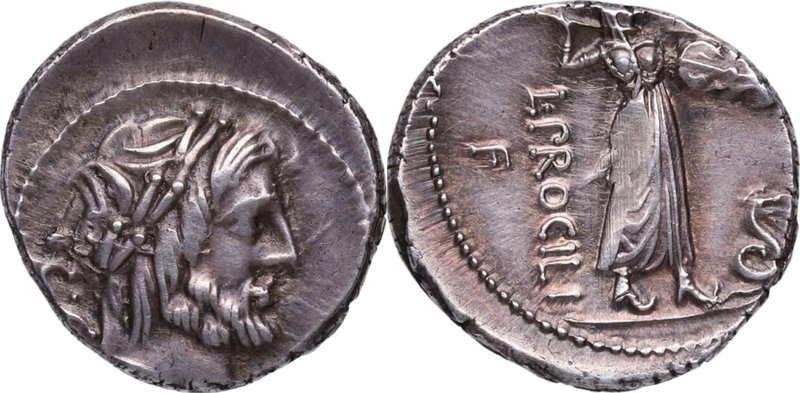 80 aC. Familia Procilia. Roma. Denario. FFC 1083. Ag. 3,86 g. Atractiva. Precios...