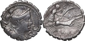 79 aC. Familia Claudia. Auxiliar de Roma. Denario. FFC 566. Ag. 3,93 g. Atractiva. EBC-. Est.150.
