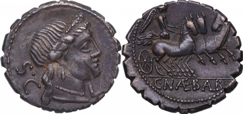 79 aC. Familia Naevia. Auxiliar de Roma. Denario. FFC 939. Ag. 3,96 g. EBC-. Est...