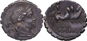 79 aC. Familia Naevia. Auxiliar de Roma. Denario. FFC 939. Ag. 3,96 g. EBC-. Est.140.