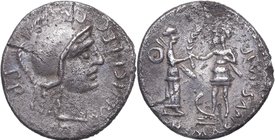 79-51 aC. Pompeyo El Grande (79-51 aC). CN. MAGNVS IMP. Hispania. Denario. FFC 1. Ag. 3,63 g. MBC. Est.500.