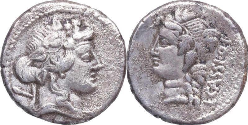 78 aC. Familia Cassia. Denario. FFC 556. Ag. 3,80 g. EBC-. Est.250.