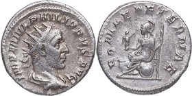 244-249 dC. Filipo I el Árabe . Romae Aeternae. Roma. Antoniniano. Ae. 4,16 g. EBC-. Est.60.