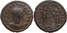 270-275 dC. Aureliano. Cyzicus. Aureliano. RIC Va 369. Ae. 3,85 g. MBC+ / MBC-. Est.30.