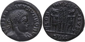 337-340 dC. Constantino II. Lugdunum. 1/2 Centenional. RIC VII Lyons 238. Ae. 2,63 g. EBC-. Est.20.