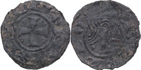 1157-1188. Fernando II (1157-1188). León. Dinero. Mozo F2:1.1. Ve. 0,87 g. Cuatro ejemplares conocidos en Mozo. MBC-. Est.1500.