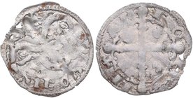 1188-1230. Alfonso IX. Ceca ilegible. Dinero. Mar tipo 214. Ve. 0,47 g. MBC+ / EBC-. Est.40.