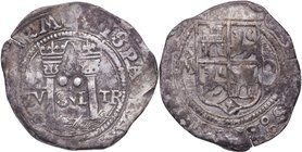 1504-1555. Juana y Carlos (1504-1555). México. 2 reales. O. Cy 25. Ag. 6,62 g. MBC+. Est.200.