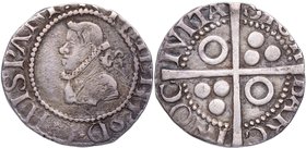 ¿1611?. Felipe III (1598-1621). Barcelona. 1/2 Croat. Cru CG 4342. Ag. 1,56 g. MBC+. Est.100.