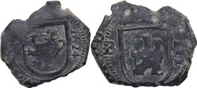 1624. Felipe IV (1621-1665). Burgos. 4 maravedís. J&S F-5. Ae. 4,58 g. MBC-. Est.30.