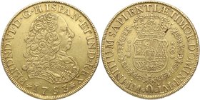 1753. Fernando VI (1746-1759). Lima. 8 Escudos. J. Cy 62. Au. 26,92 g. EBC-. Est.2200.