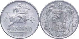 1941. Franco. PLVS. 5 céntimos. Cy 1. Al. 1,16 g. EBC. Est.20.