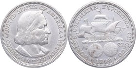 1893. Estados Unidos. Medio dólar. conmemorativo.Colón. Ag. 12,45 g. EBC. Est.50.