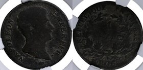 1806 A. Francia. Napoleón I. 1 franco. Km 670.1. Encapsulada en NN coins 2762877-014 en F10. BC+. Est.100.