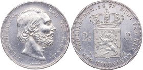 1872. Holanda. 2 y 1/2 Gulden. Km 82. Ag. 25,02 g. EBC / EBC+. Est.70.