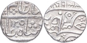 1790. India. Shah Alam II. 1 rupia. Km 58.2. Ag. 10,95 g. MBC+. Est.50.