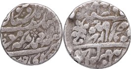 1862. India. 1 rupia nazarena. Km 119. Ag. 11,30 g. BC+. Est.30.